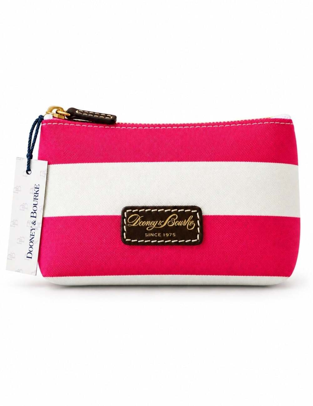 Dooney & Bourke Red White Stripe Cosmetic Case Pouch NWT GWP6R RD Rare